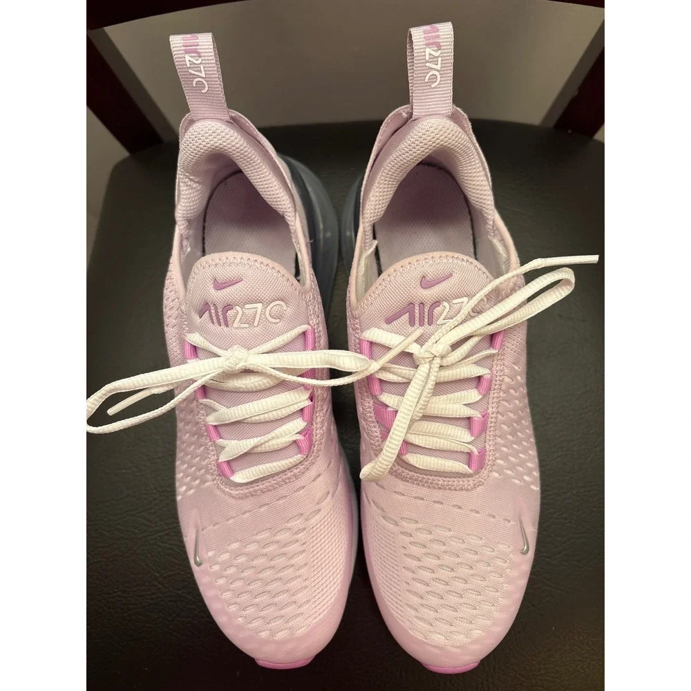 Nike Air Max 270 Women Pink White Athletic Sneakers Shoes Size 6Y 7.5 Women’s